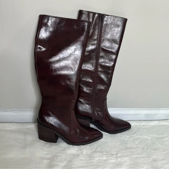 NWT STEVE MADDEN DEXTRA KNEE HIGH BOOTS POINTED TOE IN BROWN SIZE 7 - Picture 8 of 13